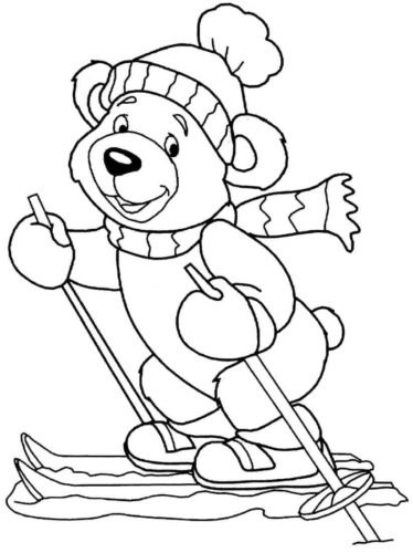 Bear colouring pages