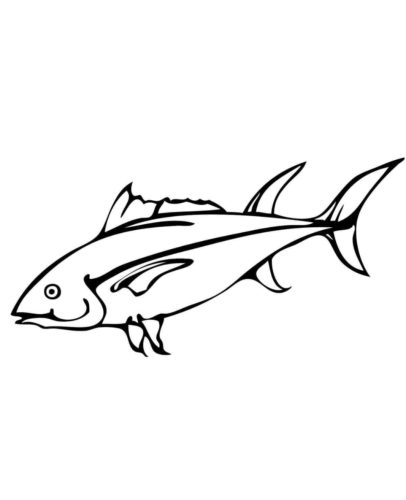 Tuna Fish Coloring Page