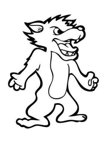 Angry Fox Coloring Page