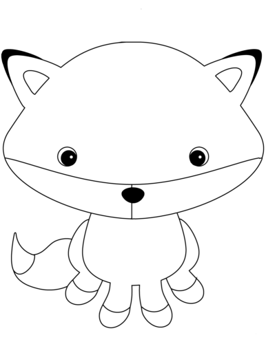 Cartoon Fox Coloring Page