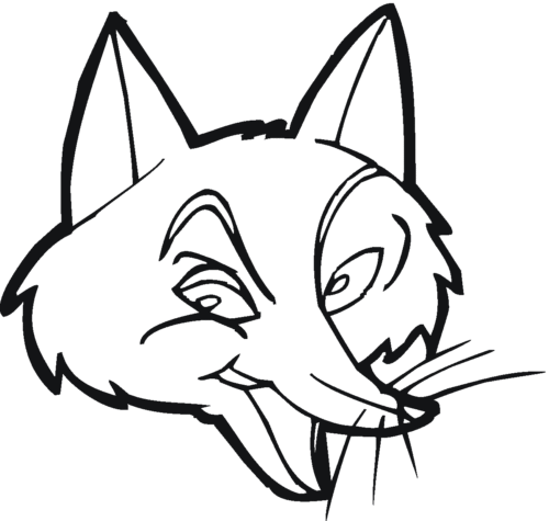 Fox Face coloring page