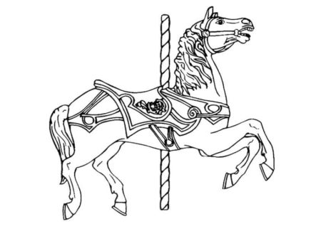 Carousal Horse Coloring Page